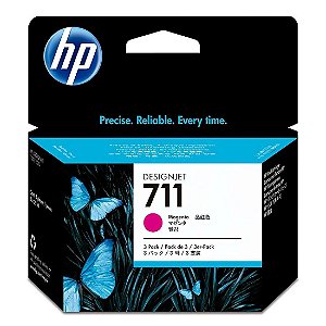 Cartucho de tinta HP 711 Magenta PLUK 29ml (3 unid) CZ135AB