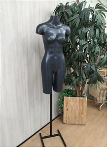 Meio corpo feminino preto ( pedestal e tampo opcionais)