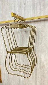 Kit 10 Cabides Silhueta Dourada