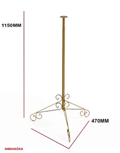 PEDESTAL P/ BUSTO COSTURA RETRÔ Dourado