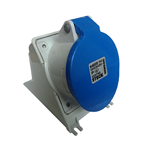 Tomada Sobrepor Newkon 200/250V 3P+T 16A 9H Azul Steck N4009