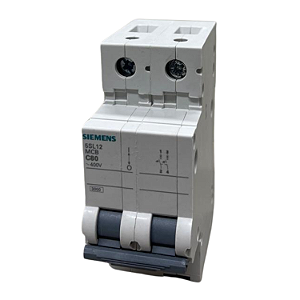 Disjuntor Bipolar Din 5SL1 Curva C 80A 3KA 5SL12807MB