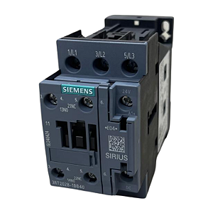 Contator Tripolar 38A 24VCC 1NA+1NF 3RT20281BB40 - Siemens