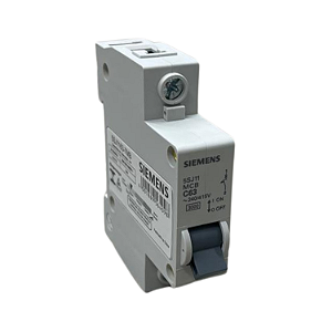 Disjuntor 1P 63A Curva C 3kA 5SJ11637MB - Siemens