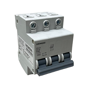 Disjuntor 3P 50A Curva C 3kA 5SJ13507MB - Siemens