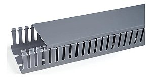 Canaleta Ranhurada 80x50mm Cinza 2m Hellermann Hd5p