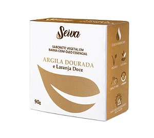 Sabonete de Argila Dourada e Laranja Doce