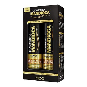 Kit Eico (Shampoo+Condicionador) Mandioca 800/750ml