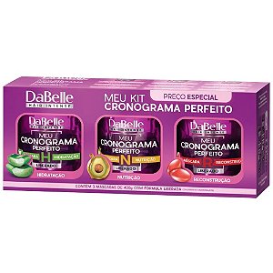 Kit Mascara Capilar Dabelle Cronograma Perfeito Com 3/ 400g