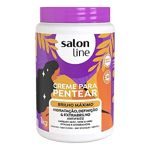 Creme Para Pentear Salon Line Brilho Maximo 1kg