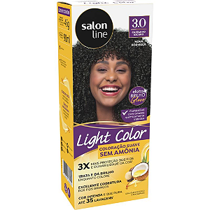 Tintura Light Color Tonalizante 3.0 Castanho Escuro Salon Line