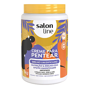 Creme Para Pentear Salon Line Brilho Umidificado 1kg