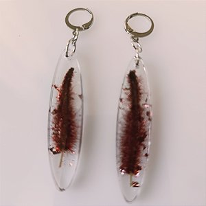 Brinco " Floral  Vermelho  "