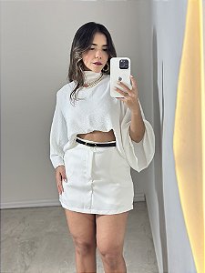 Short Saia Alfaiataria Liso