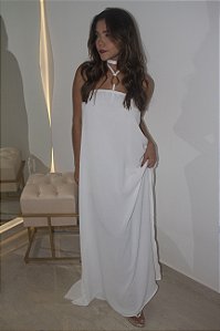 Vestido Longo Amarraçao Pescoço