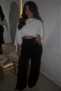 Calça Pantalona em Alfaiataria