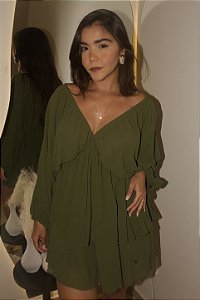 Macacão Manga Longa Chiffon