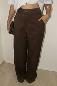 Calça Linho Pantalona Feminina