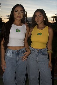Cropped Brasil Poliamida Feminino