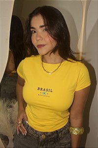 Camiseta Baby Look Brasil