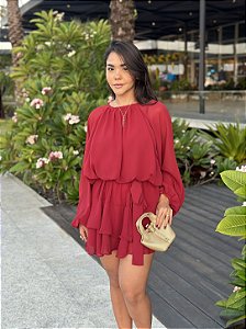 Vestido Manga Longa Feminino