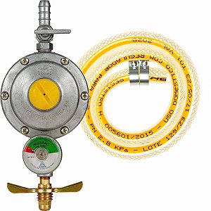 Regulador Aliança 506/01 GRANDE com Manômetro e Mangueira 0,80m