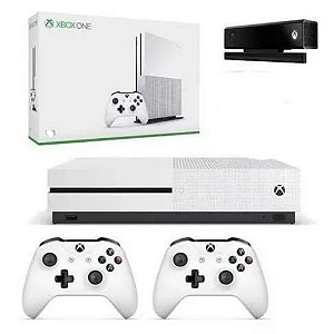 Xbox One S 4K Bivolt + 2 Controles + Sensor Kinect + 10 jogos / Frete Grátis