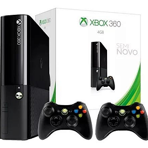 Microsoft Xbox 360 Super Slim 4gb Standard Desbloqueado + Kinect + 2  Controles + 1 Jogo