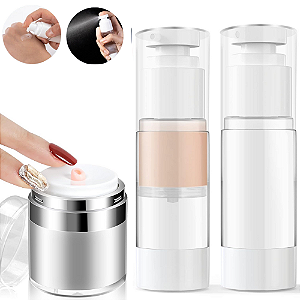 Frasco Para Creme e Loção Viagem  a Vácuo sem Desperdícios