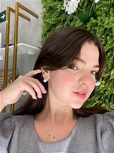 Brinco Cereja Dourado (Folheado)