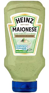 MAIONESE ALHO C/ ERVAS HEINZ FP 215G