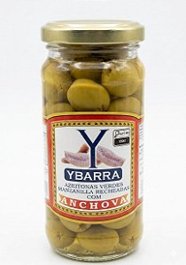 AZEITONA VERDE RECHEADA COM ANCHOVA YBARRA - INTEIRA - 142G