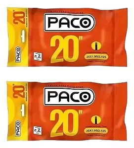 Kit Par 2 Câmara De Ar Bike Aro 20 Bico Grosso Mtb Cross Bmx