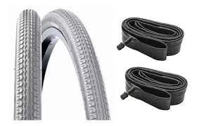 Par De Pneus Aro 24x1.3/8 Para Cadeira De Rodas + 2 Camaras