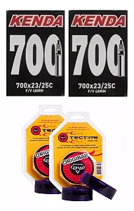 Kit Par Câmara De Ar Speed + Par De Fitas Anti Furo Aro 700c