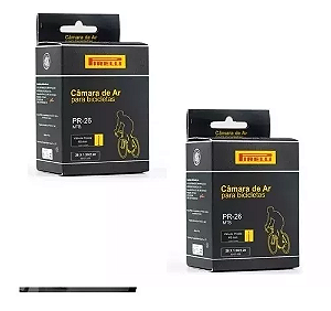 Par 2 Camara De Ar Pirelli Bike Aro 26 Bico Fino Presta 48mm