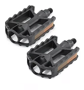 Pedal Bike Mtb Nylon Metalciclo Rosca Grossa 9/16 C Refletor