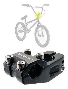 Suporte De Guidão Bmx Em Alumínio Aheadset 22,2 45mm Preto