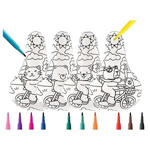 Selim Banco Bike Boobie Goods Infantil Colorir Desenho Branc