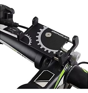 Suporte De Celular Bike Bicicleta Moto Liga Alumínio Seguro Preto