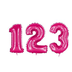 Balão Metalizado Pink 16" Números