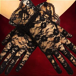 Luva de Renda com Babado - Elegância e Mistério para o seu Look