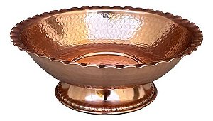 Fruteira Toda Cobre Puro 27 Cm