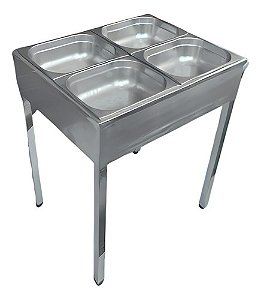 Buffet Self Service Inox 4 Cubas Salada Reforçado