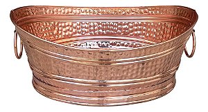 Champanheira Em Cobre Oval Modelo Rustica 11,5 Litros
