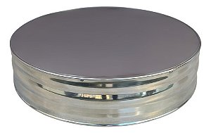 Boleira/porta Bolo Inox Prata Alta Qualidade 40 Cm