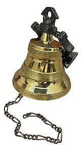 Sino De Bronze Premium Parede E Teto Uso/decoração C/suporte
