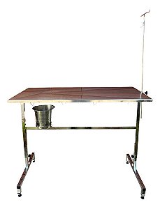 Mesa Inox 304 Atendimento Regulavel Veterinaria 120x90x60