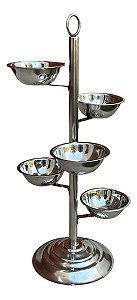 Suporte De Prata Para Frutas Drink Bartenders 5 Cumbucas