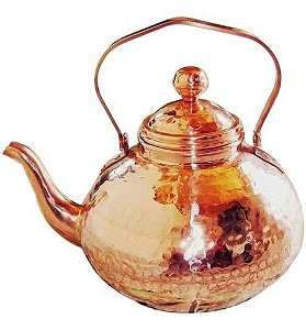 Chaleira Toda Cobre Grande D.22cm/alt.23cm Para Uso